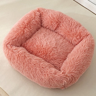 Luxury Extra Plush Faux Fur Orthopedic Rectangle Dog Bed