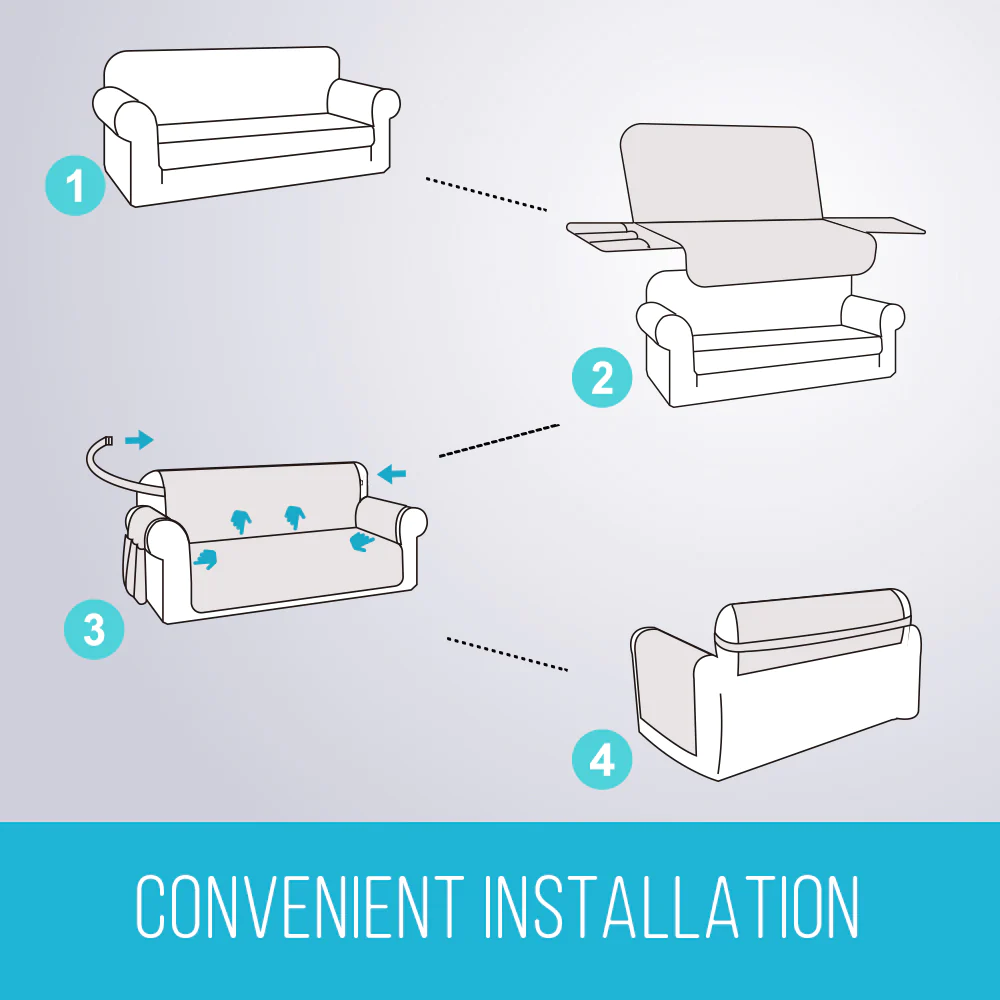 Non-Slip Waterproof Sofa Cover - Essential Quilted Furniture Protector