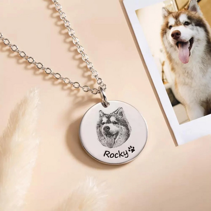 Luxe Double-Sided Custom Dog Portrait Necklace