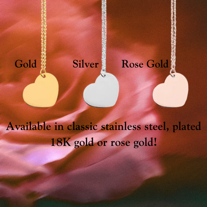 Classic Pet Portrait Love Heart Personalized Necklace