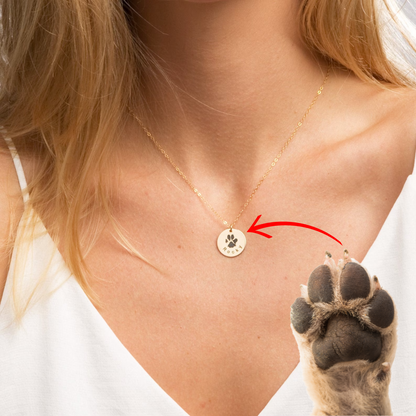 Double-Sided Custom Pawprint Luxe Necklace