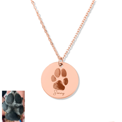 Double-Sided Custom Pawprint Luxe Necklace