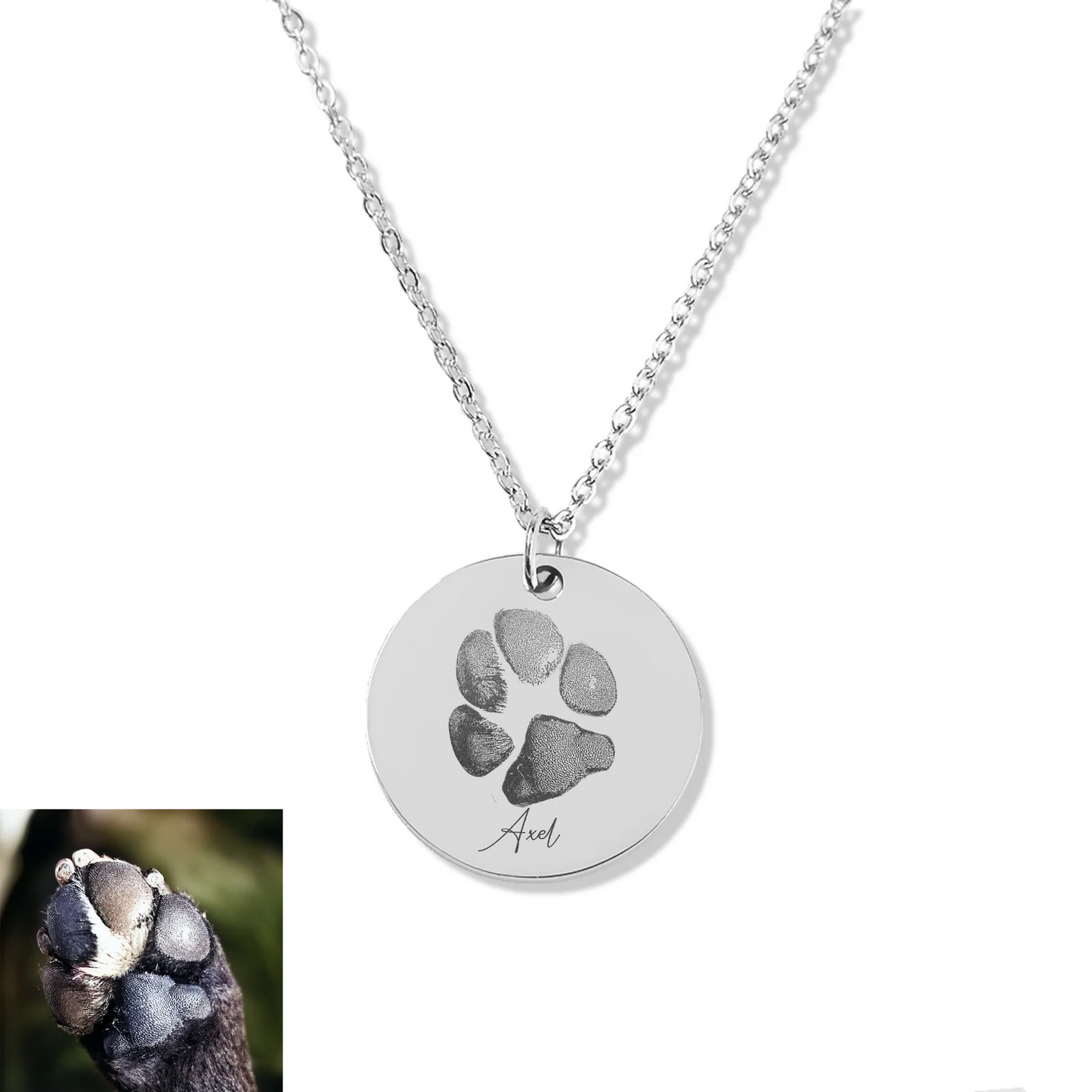Double-Sided Custom Pawprint Luxe Necklace
