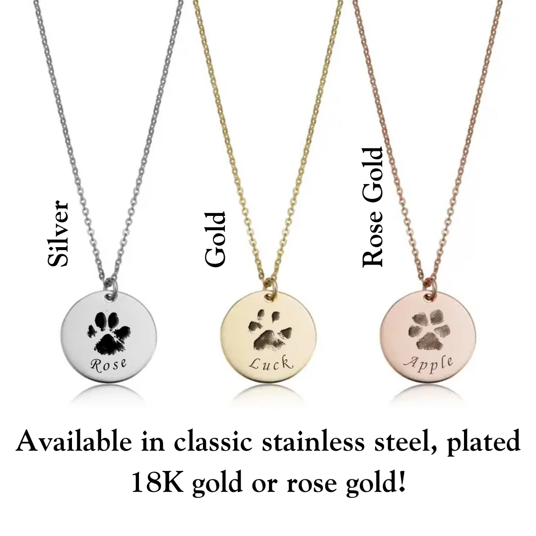 Double-Sided Custom Pawprint Luxe Necklace