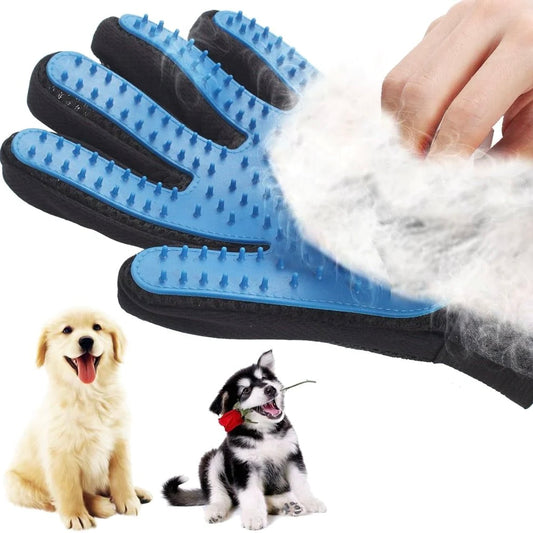 Gentle Deshedding Pet Grooming Gloves