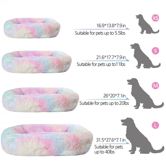 Luxury Extra Plush Faux Fur Orthopedic Rectangle Dog Bed