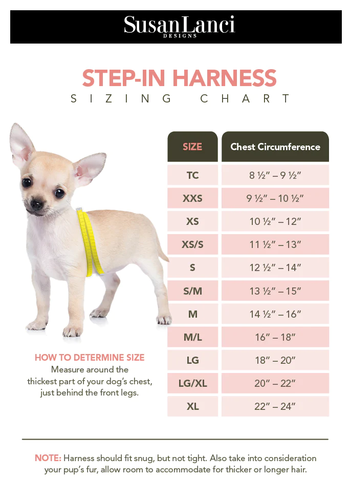 Susan Lanci Designs Minnie Double Nouveau Bow Step In Harness