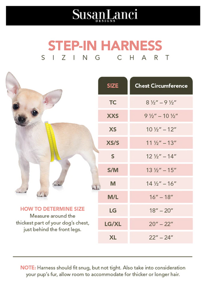 Susan Lanci Designs Minnie Double Nouveau Bow Step In Harness