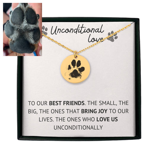 Double-Sided Custom Pawprint Luxe Necklace