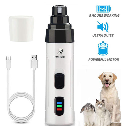 Diamond Claws: USB-Powered Grinder & LED Dog Nail Care Trimmer