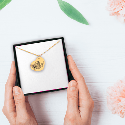 Classic Pet Portrait Love Heart Personalized Necklace