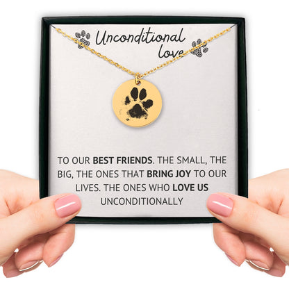 Double-Sided Custom Pawprint Luxe Necklace